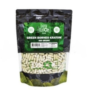 Earth Kratom Organic - Green Borneo Capsules 500CT
