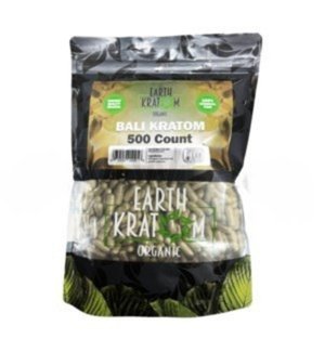 Earth Kratom Organic - Red Bali Capsules 500CT