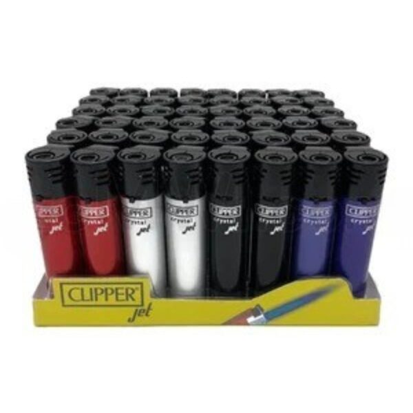 Clipper Electronic Jet Lighter Display 48CT-Solid Assorted*