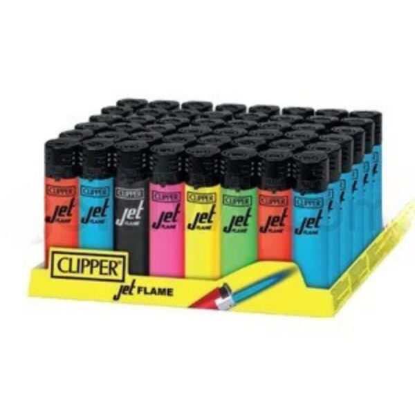 Clipper Electronic Jet Lighter Display 48CT-Solid Fluorescent