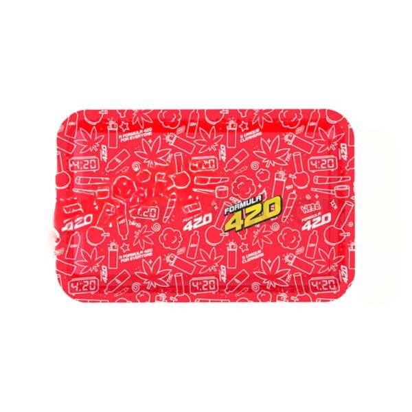 Formula 420 Rolling Tray Small 8"x4" - Red