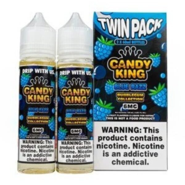 Candy King E-Liquid Bubblegum 2x 60ml 0mg-Blue Razz