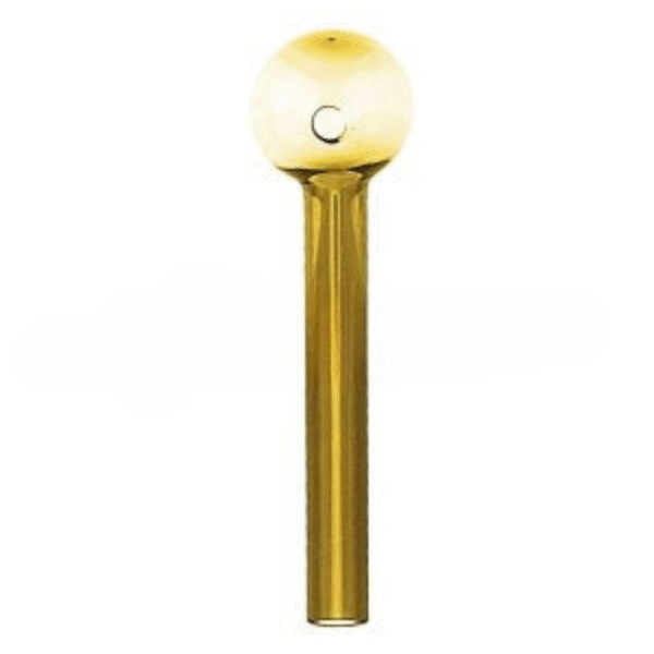Glass Oil Burner 4" Heavy Wall Yellow