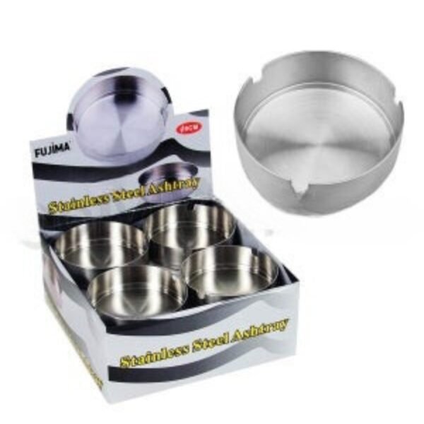 Fujima 3.5" Large Stainless Steel Ashtray 12CT/BX
