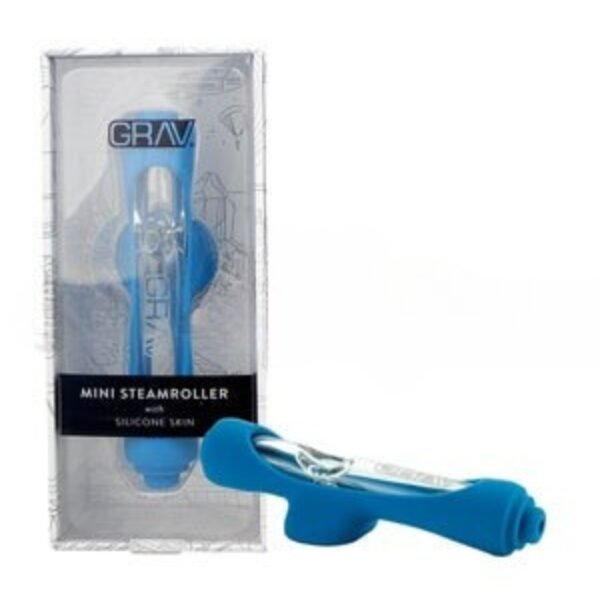 GRAV 5.5" Mini Steamroller w/ Silicone Skin - Blue