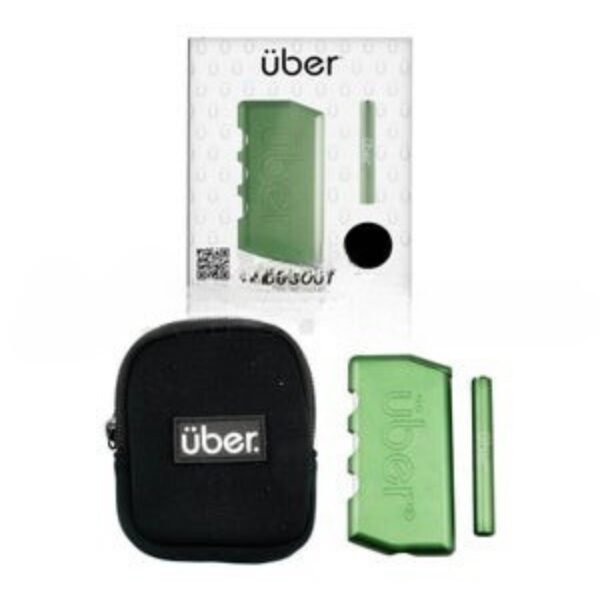 Uber 3.75" CNC Aluminum Dugout w/ Bat & Travel Case - Green
