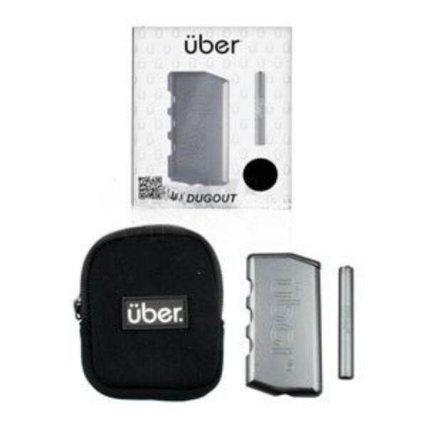 Uber 3.75" CNC Aluminum Dugout w/ Bat & Travel Case - Silver