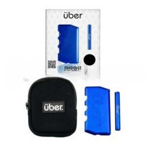 Uber 3.75" CNC Aluminum Dugout w/ Bat & Travel Case - Blue