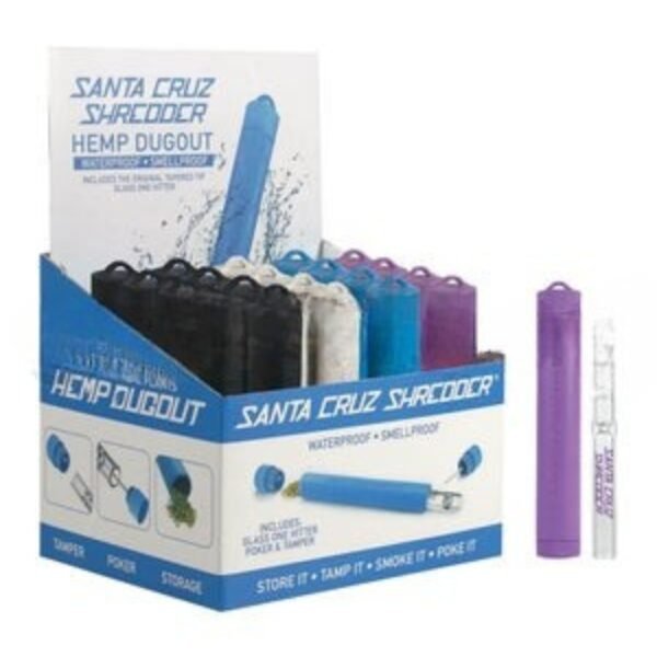 Santa Cruz Shredder 5.15" Hemp Tube Dugout 20CT/BX - Assorted