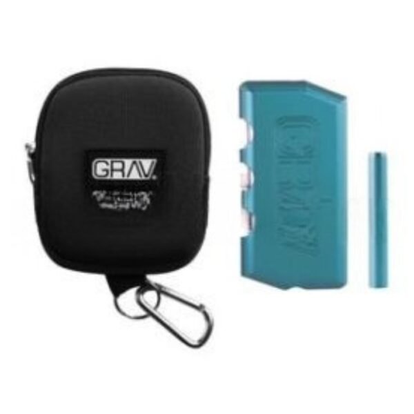 GRAV 3.75" CNC Aluminum Dugout + Taster Bat & Case-Maui Blue