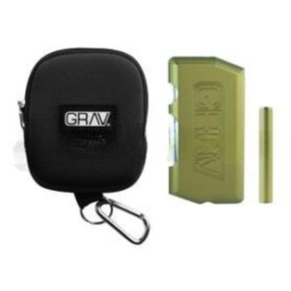 GRAV 3.75" CNC Aluminum Dugout + Taster Bat & Case-Chartreuse