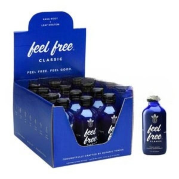 Feel Free Plant Based Kava & Kratom 60ml Shot 2oz 12CT/BX