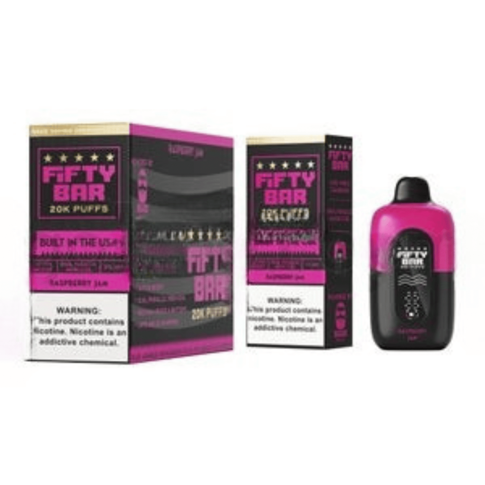 Fifty Bar Black Series Disposable 18ml 5% - Raspberry Jam