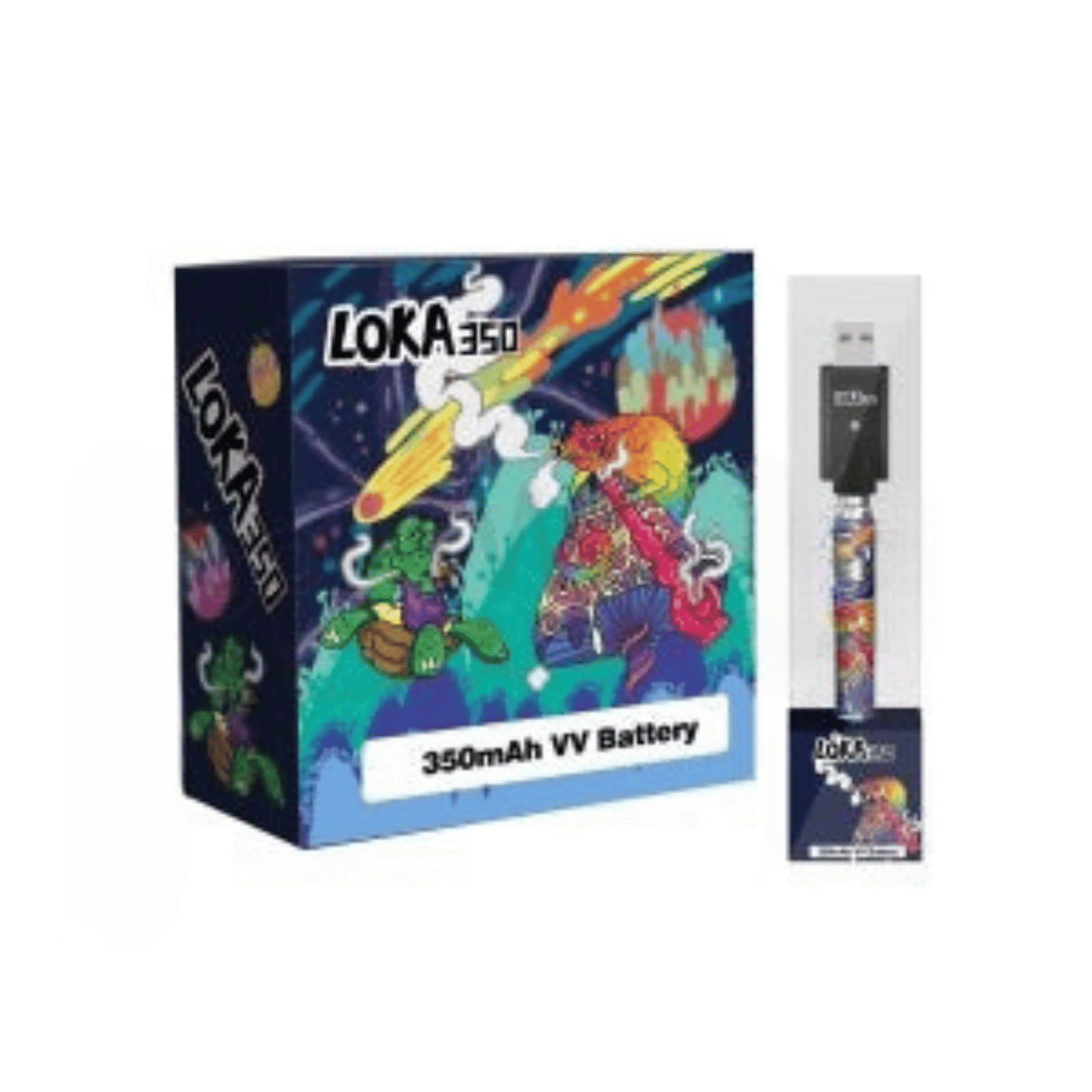 Dot Loka 350mAh Slim Twist VV Battery 12CT/BX-Trippy Mushroom