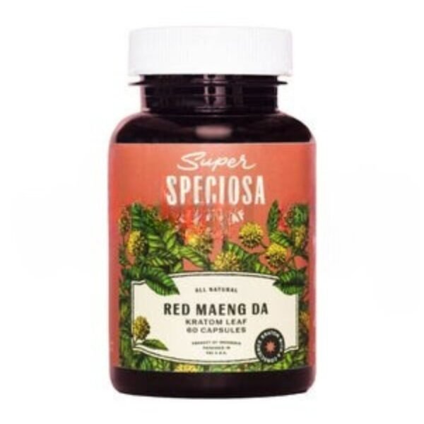 Super Speciosa Kratom Red Maeng Da - 30g 60ct Bottle