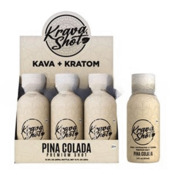 Krava Shot Kava + Kratom 2oz Shot 12CT/BX - Pina Colada