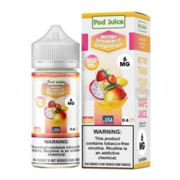 Pod Juice TFN E-liquid 100ml 6mg-Mango Strawberry Dragonfruit