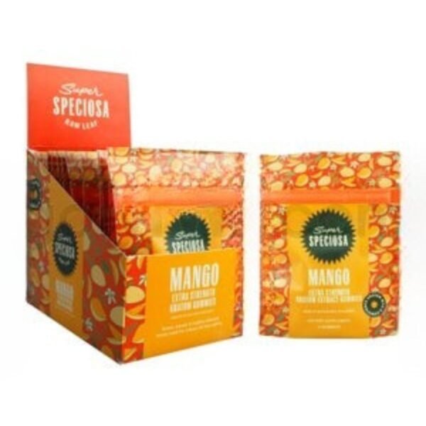 Super Speciosa Kratom Gummies 35mg 4CT - Mango
