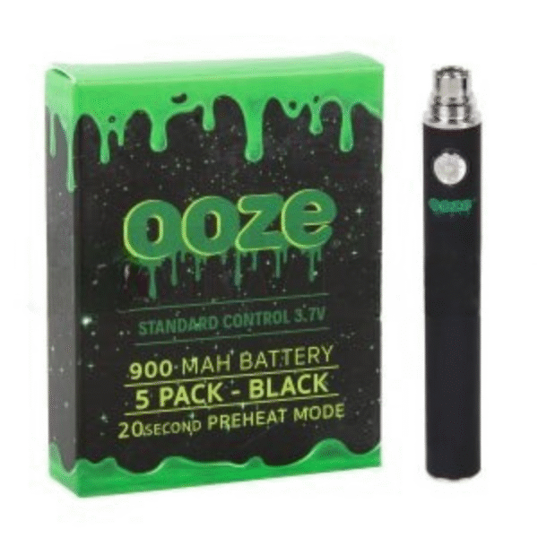 Ooze Standard Battery 900mah/3.7v 5CT/BX - Black