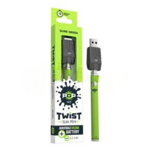 Pop Hit Slim Twist 320mAh VV Battery 30PC/BX - Slime Green