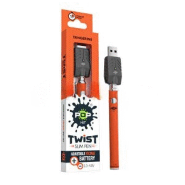 Pop Hit Slim Twist 320mAh VV Battery 30PC/BX - Tangerine