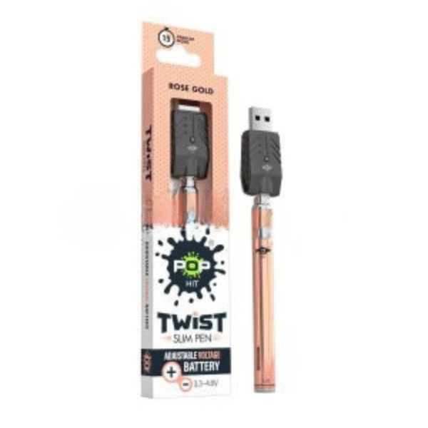 Pop Hit Slim Twist 320mAh VV Battery 30PC/BX - Rose Gold