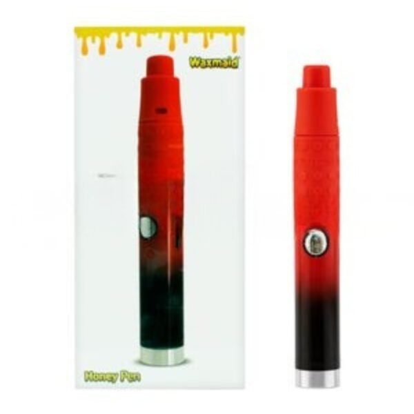 Waxmaid 6'' Honey Pen 1000mAh Dab Vaporizer- Black Red