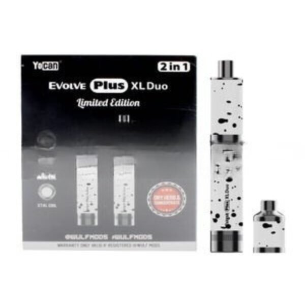 Wulf Mods Evolve Plus XL Duo 2-In-1 Vape-White-Black Spatter