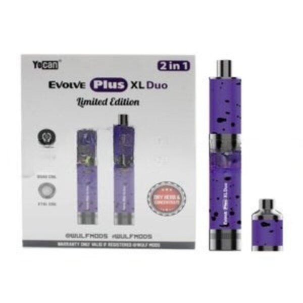 Wulf Mods Evolve Plus XL Duo 2-In-1 Vape-Purple-Black Spatter